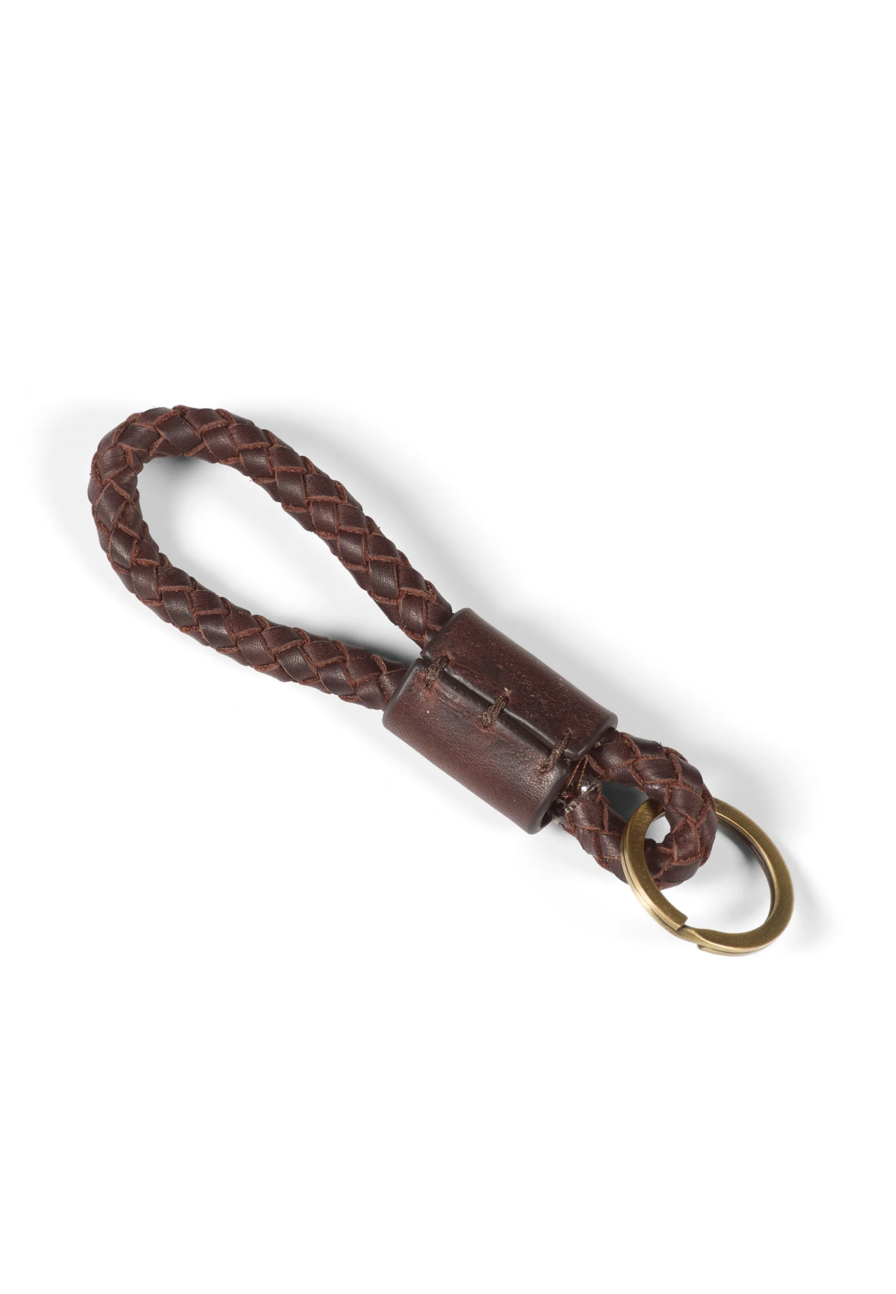 Braided Keyring Dark Brown - Image 2