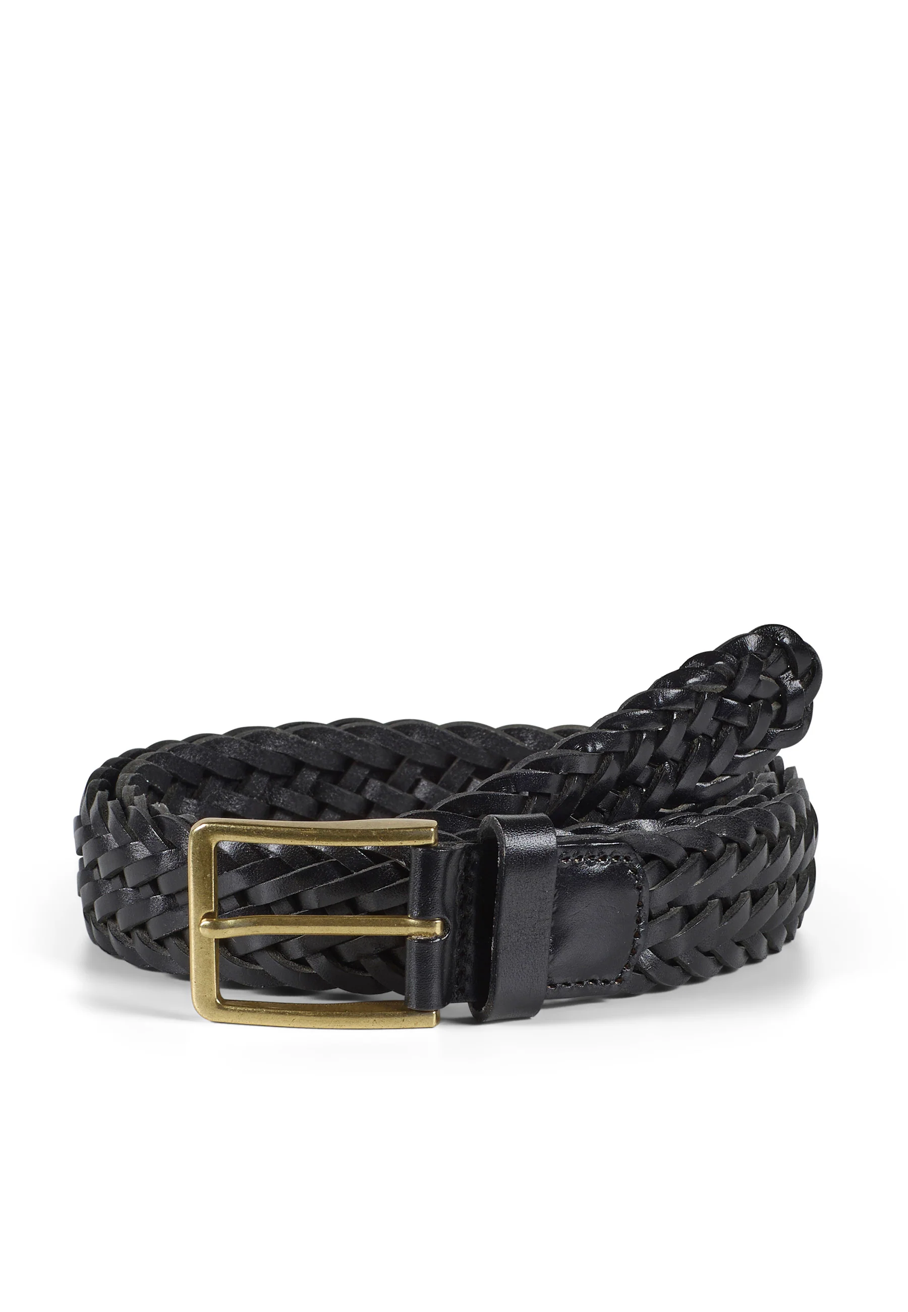 Braided Leather Belt Andrew Black