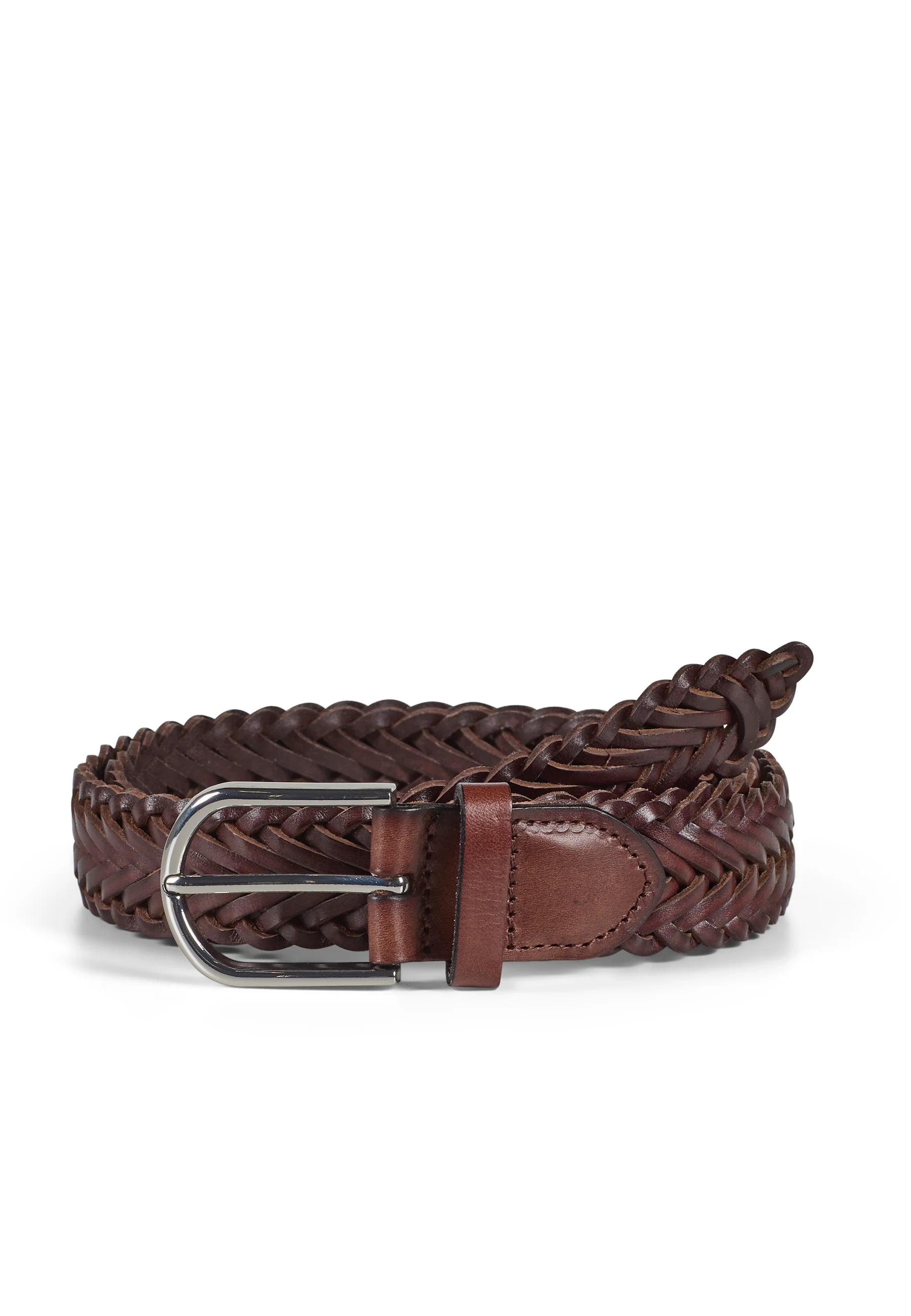 Braided Leather Belt Ruben Brown