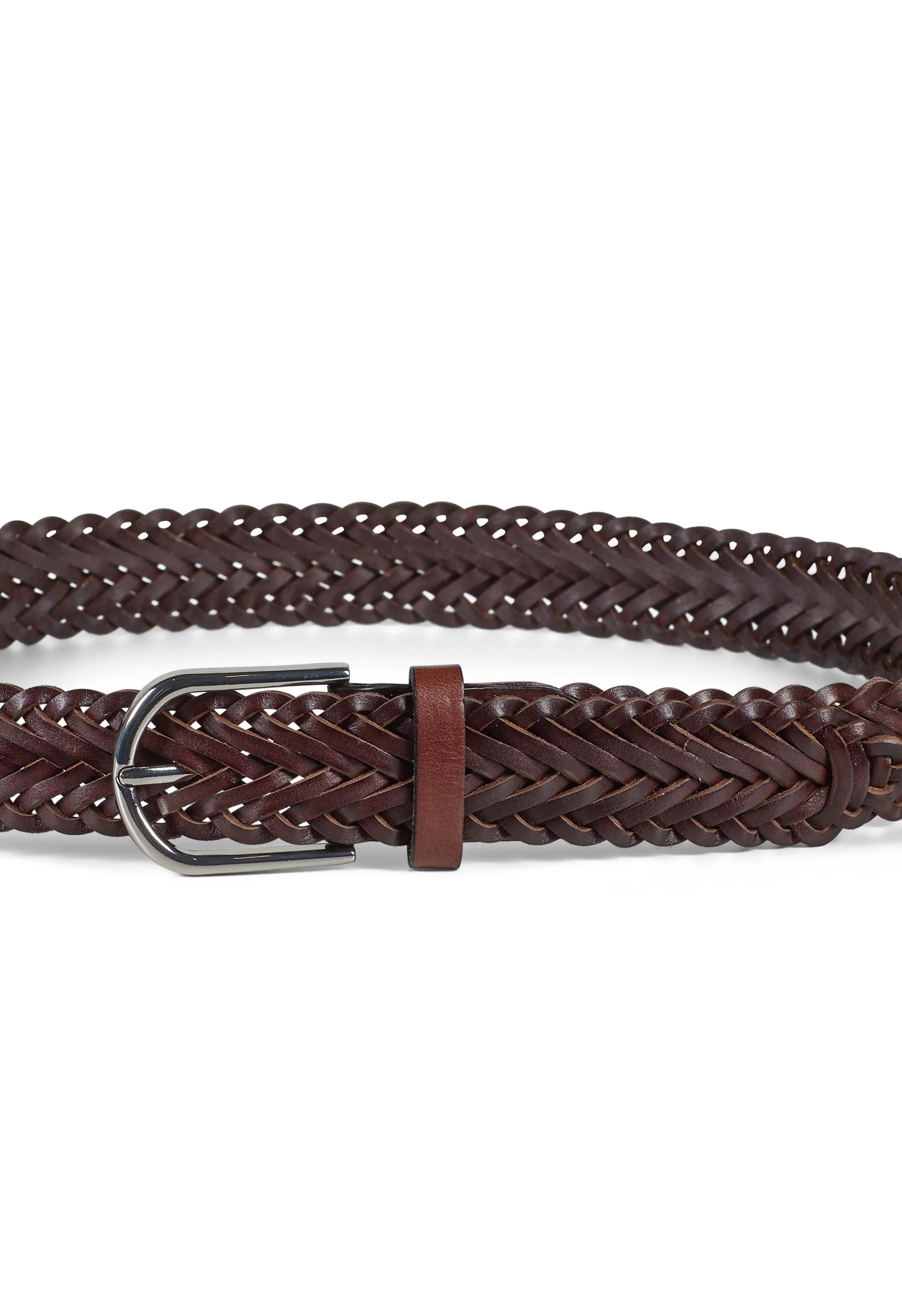 Braided Leather Belt Ruben Brown - Image 3