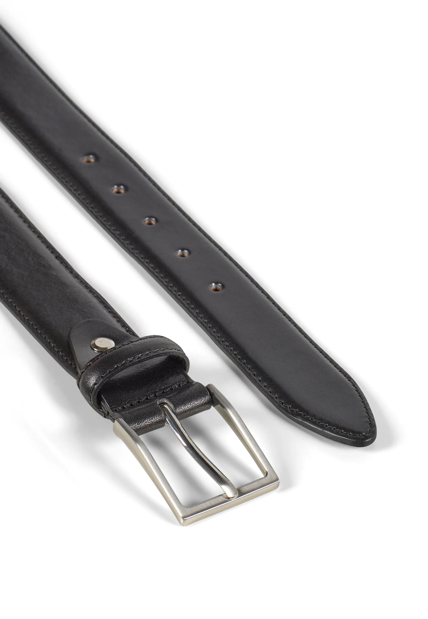 Leather Belt Charles Black - Image 2