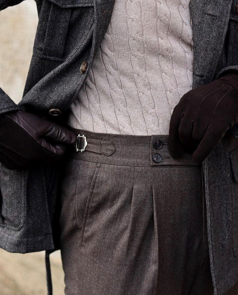 Leather Gloves Bob Dark Brown - Image 5