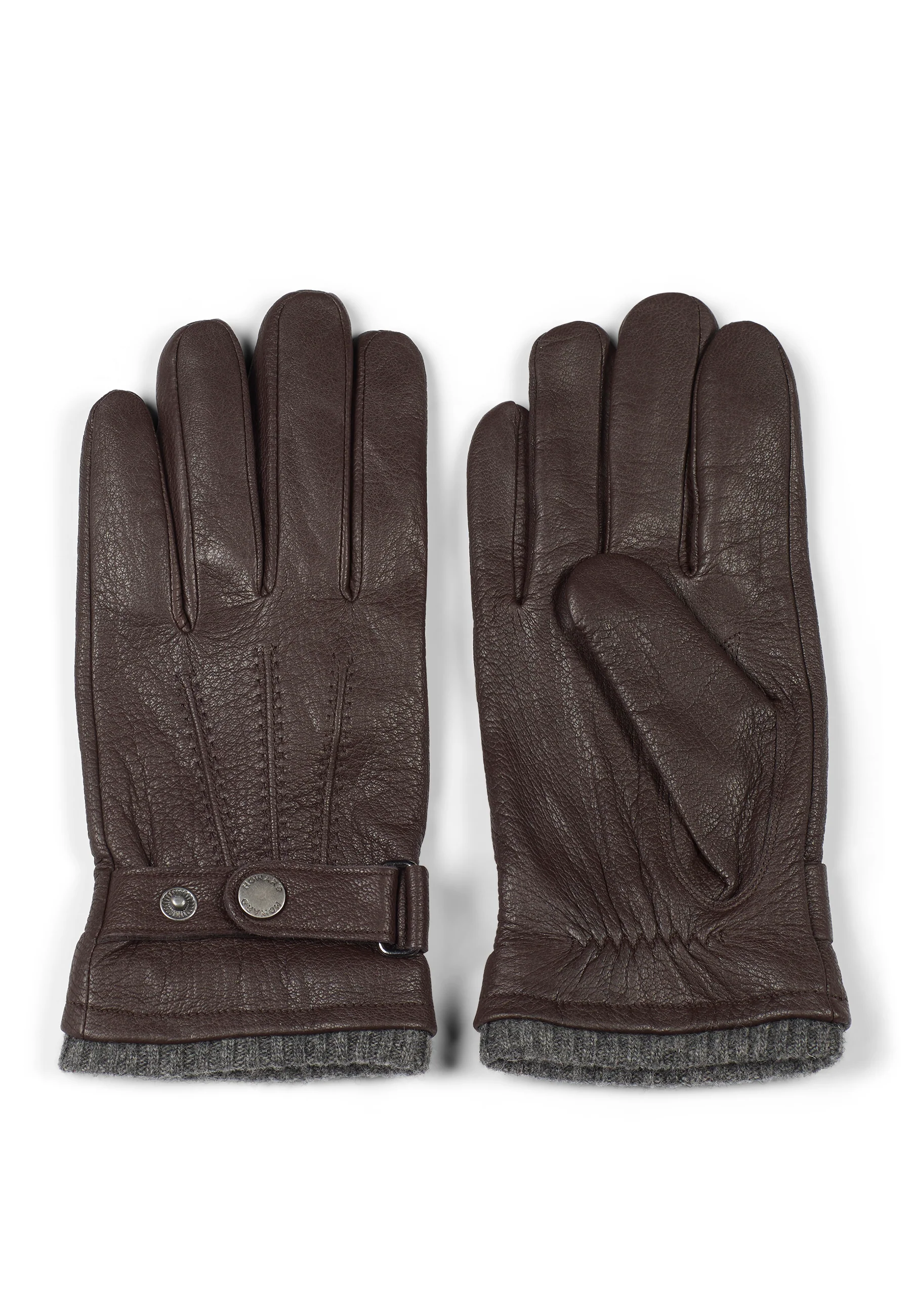 Leather Gloves Bruno Dark Brown