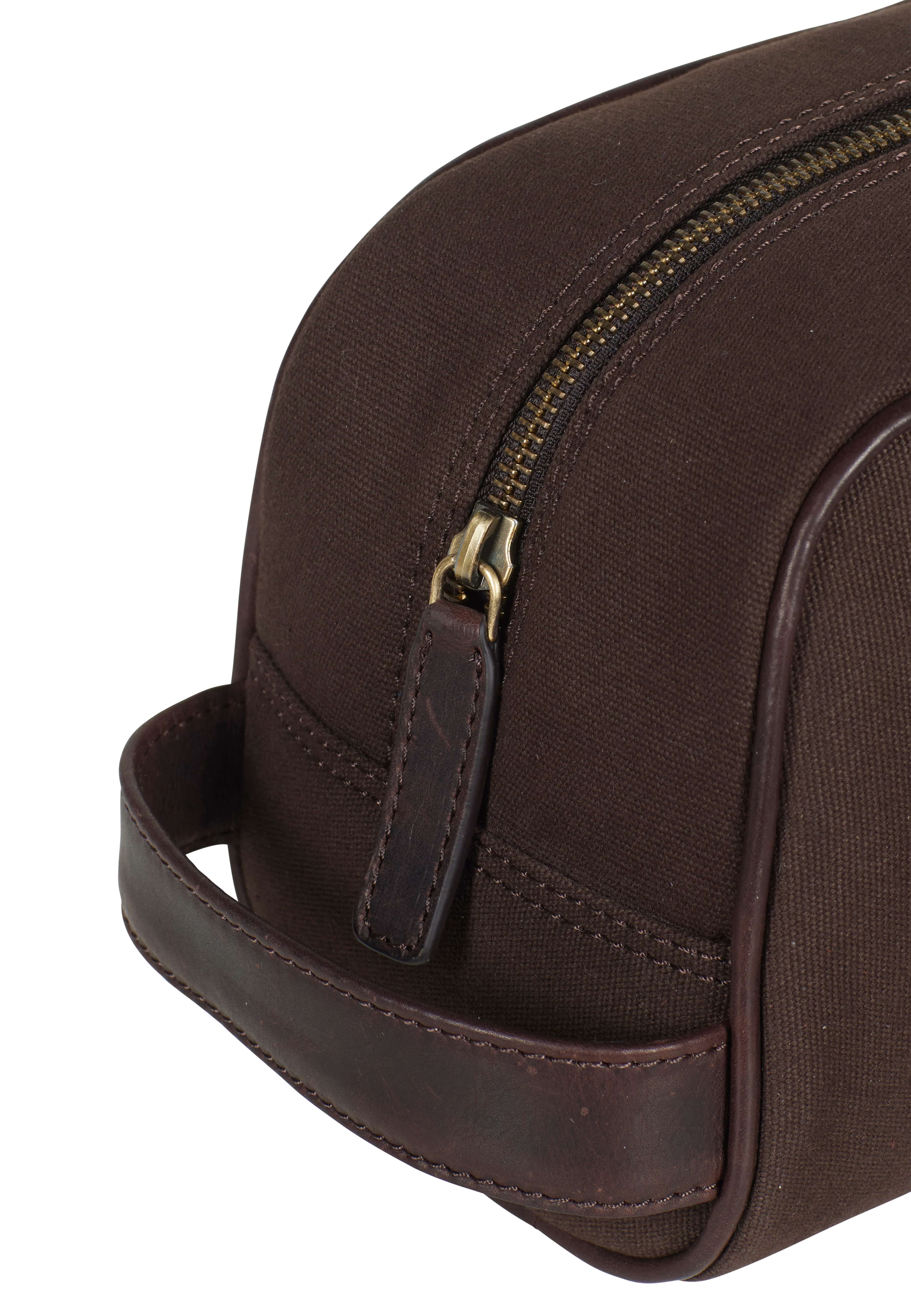 Washbag Canvas Dark Brown - Image 4