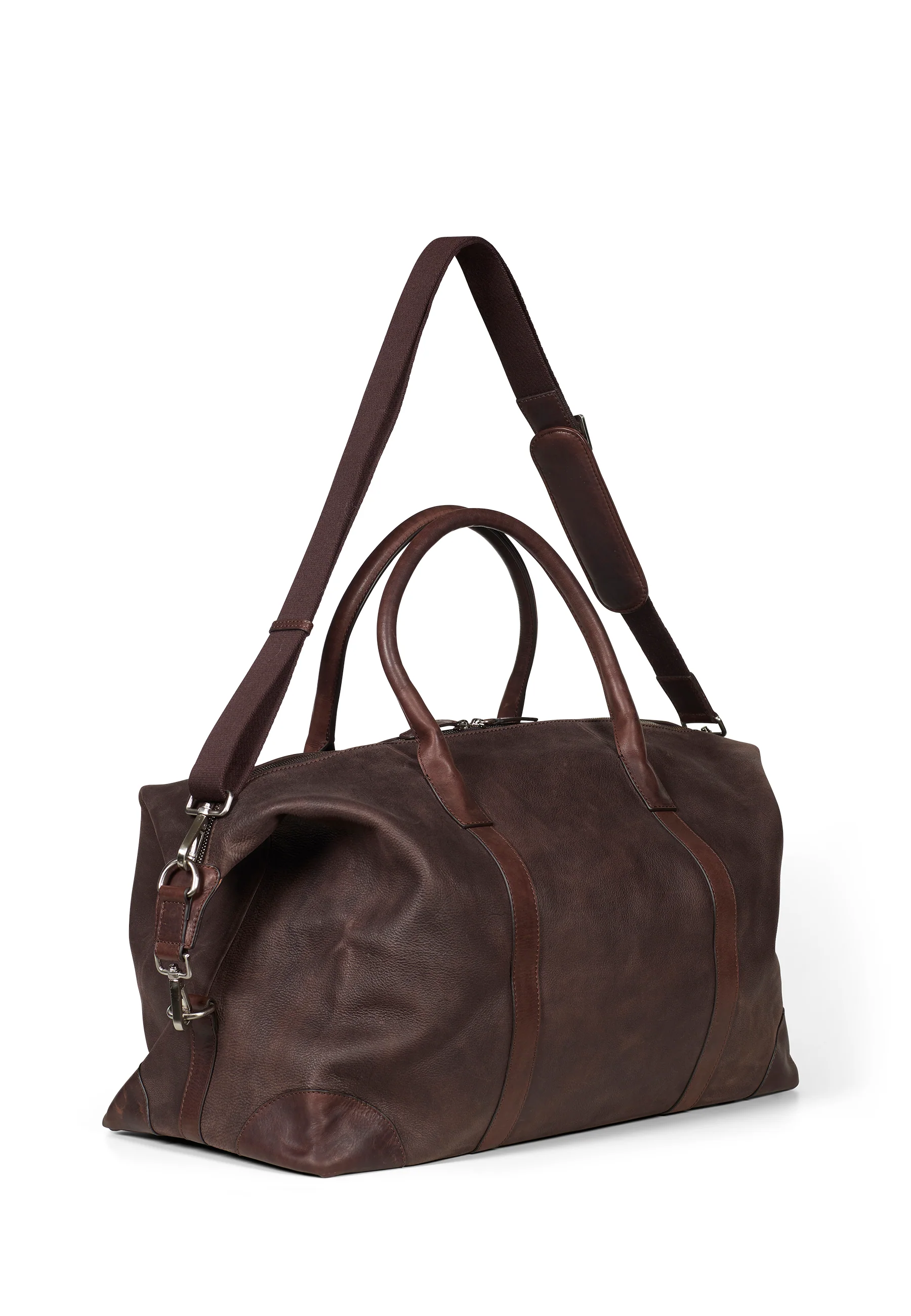 Weekend Bag Nubuck Leather Taylor Dark Brown - Image 2