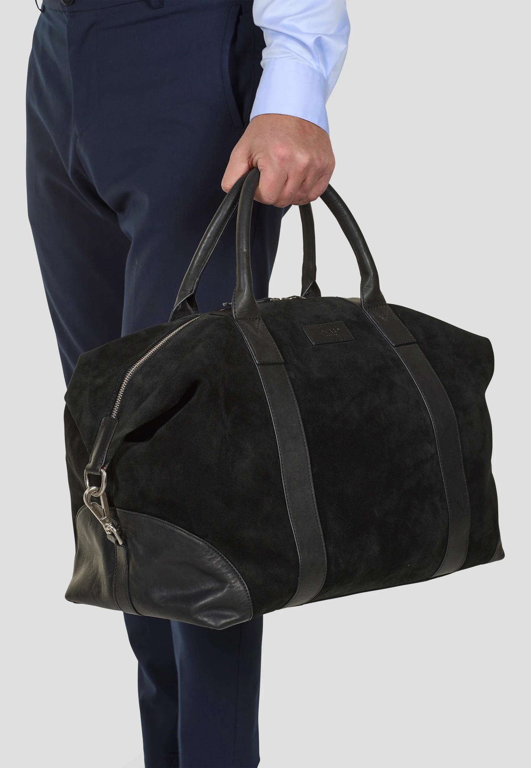 Weekend Bag Steven Suede Black - Image 5