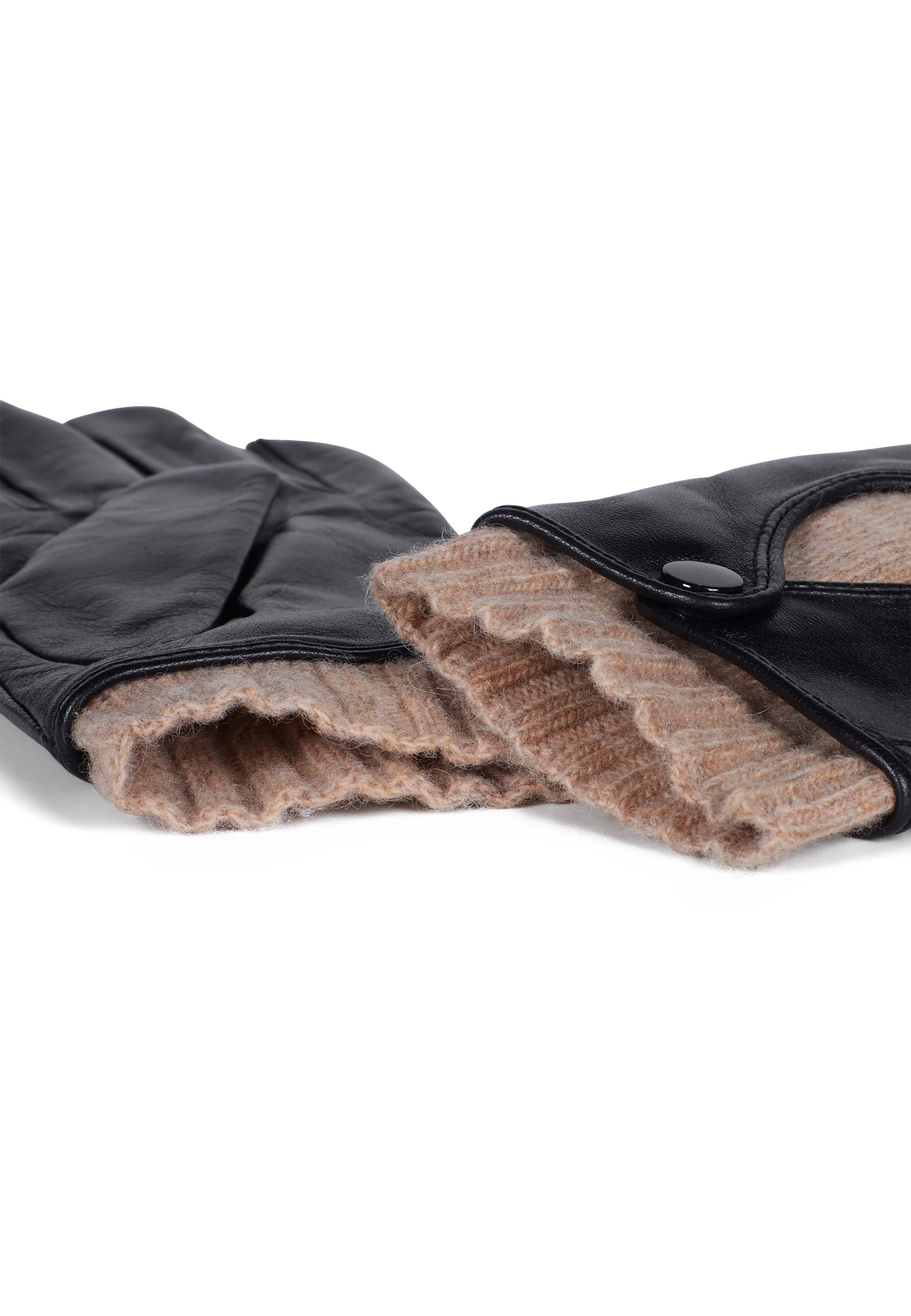 Women's Leather Gloves Florence Black - Image 3