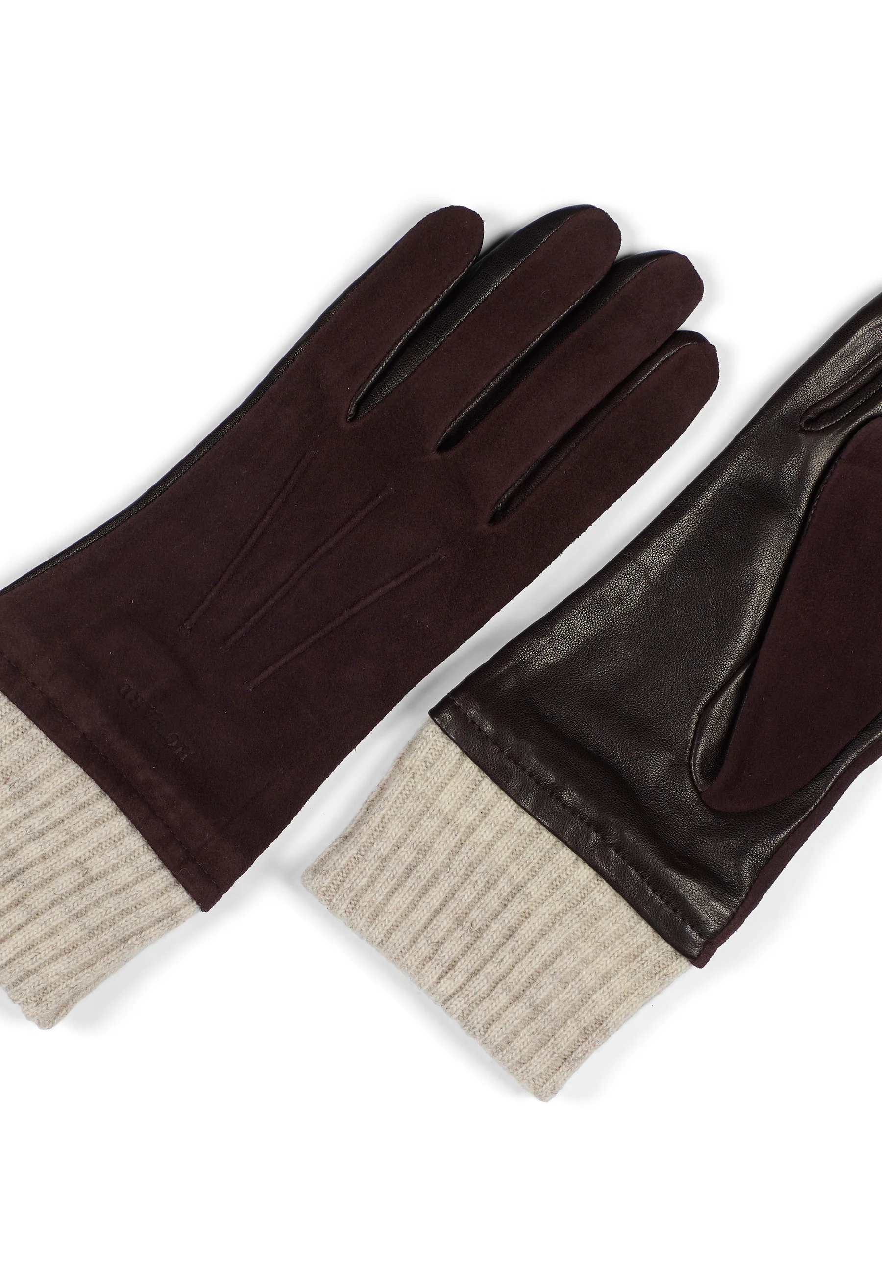 Women's Leather Gloves Leah Dark Brown - Image 2